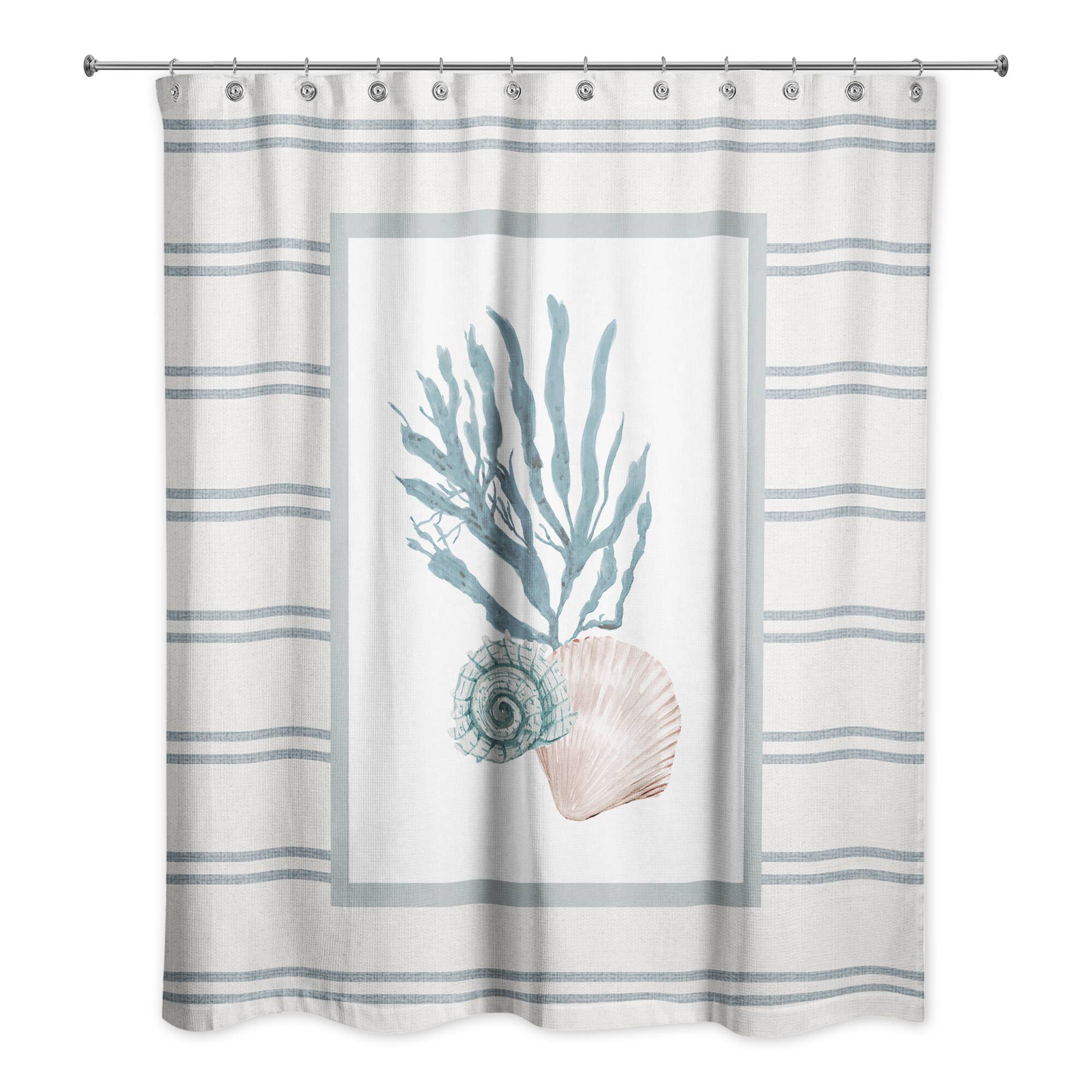 Snail and Olive Shell 71" x 74" Shower Curtain